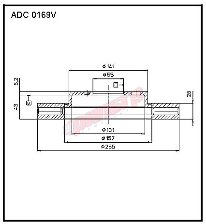 Диск тормозной передний Allied Nippon   ADC0169V